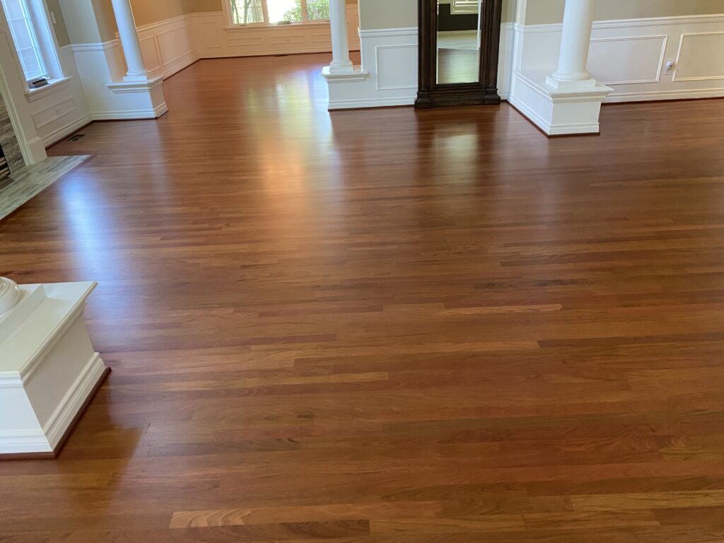 Brazilian cherry hardwood floor LUKS Construction Seattle, Bellevue, Redmond, Mercer Island, Sammamish, Issaquah