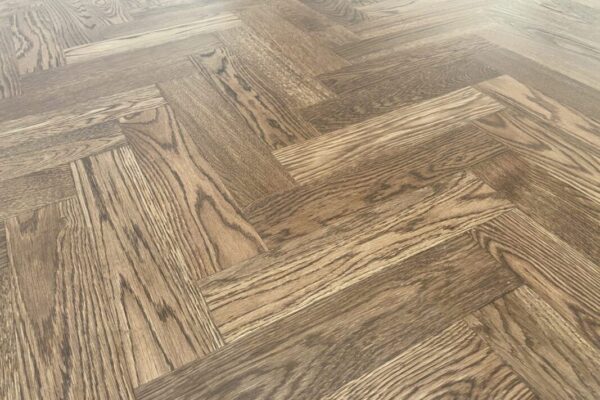 Herringbone hardwood floor installation, staining and finishing LUKS Construction Seattle, Bellevue, Redmond, Mercer Island, Sammamish, Issaquah