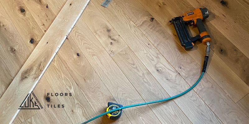 Engineered hardwood floors installation by LUKS Construction. Seattle, Bellevue