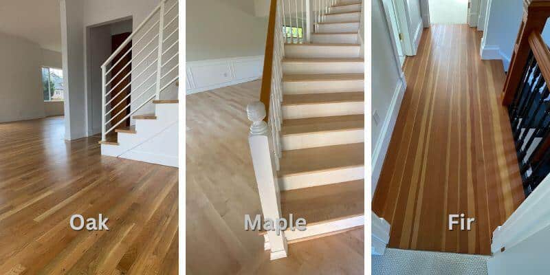 Oak vs Maple vs Fir wood floor LUKS CONSTRUCTION