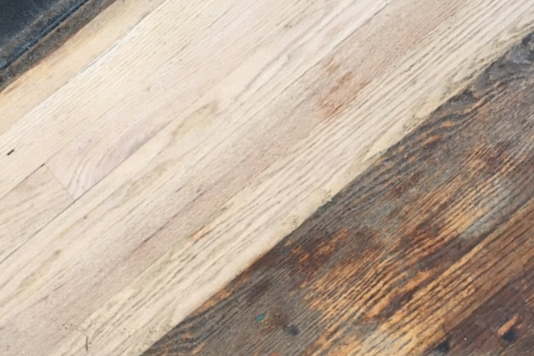 Hardwood floor refinishing in Bellevue home by LUKS Construction – Seattle Eastside flooring experts